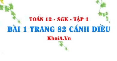 Bài 1 trang 82 Toán 12 tập 1 Cánh Diều